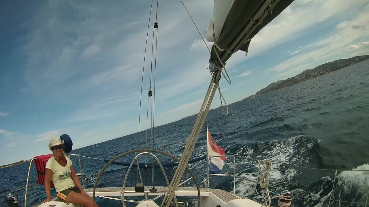 Maartje enjoying the helm