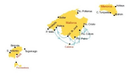 Route zuid oost van Mallorca